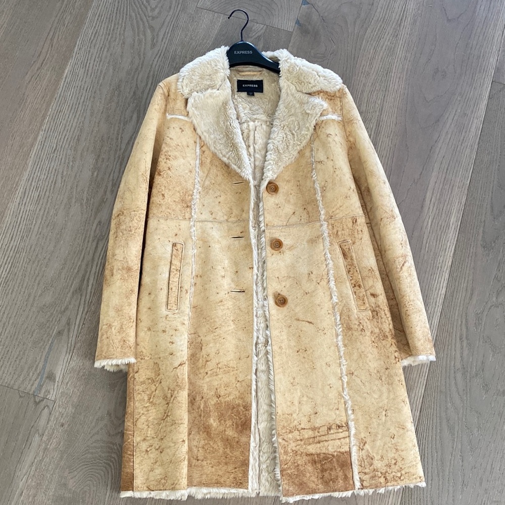 Express Genuine Leather Coat